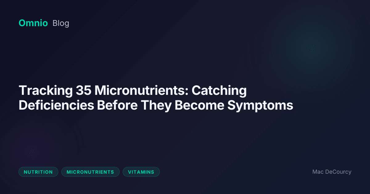 Tracking 35 Micronutrients: Catching Deficiencies Before They Become ...