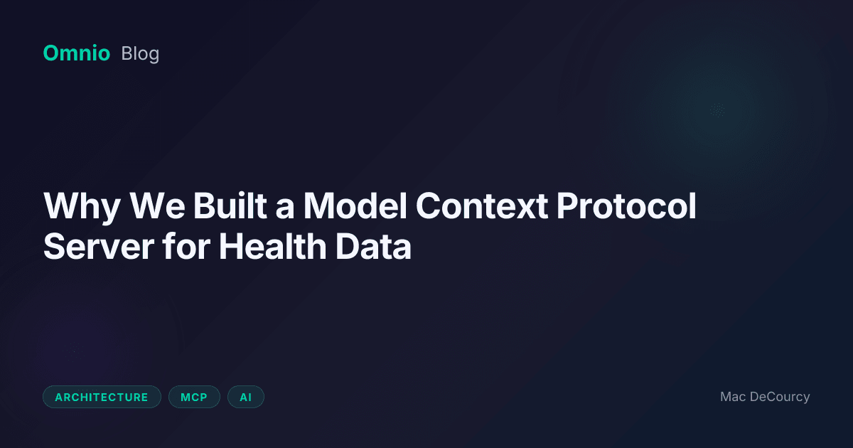Why We Built a Model Context Protocol Server for Health Data | Omnio Blog